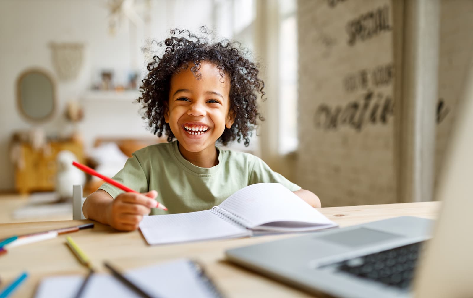 Smiling student